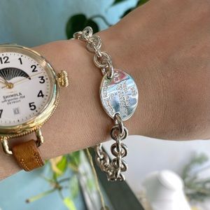 Authentic Tiffany oval tag bracelet